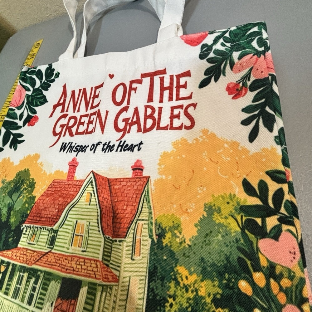 Anne Green Gables Reusable‎ Tote Bag Shopping Grocery Travel Double Handles New - Picture 2 of 9